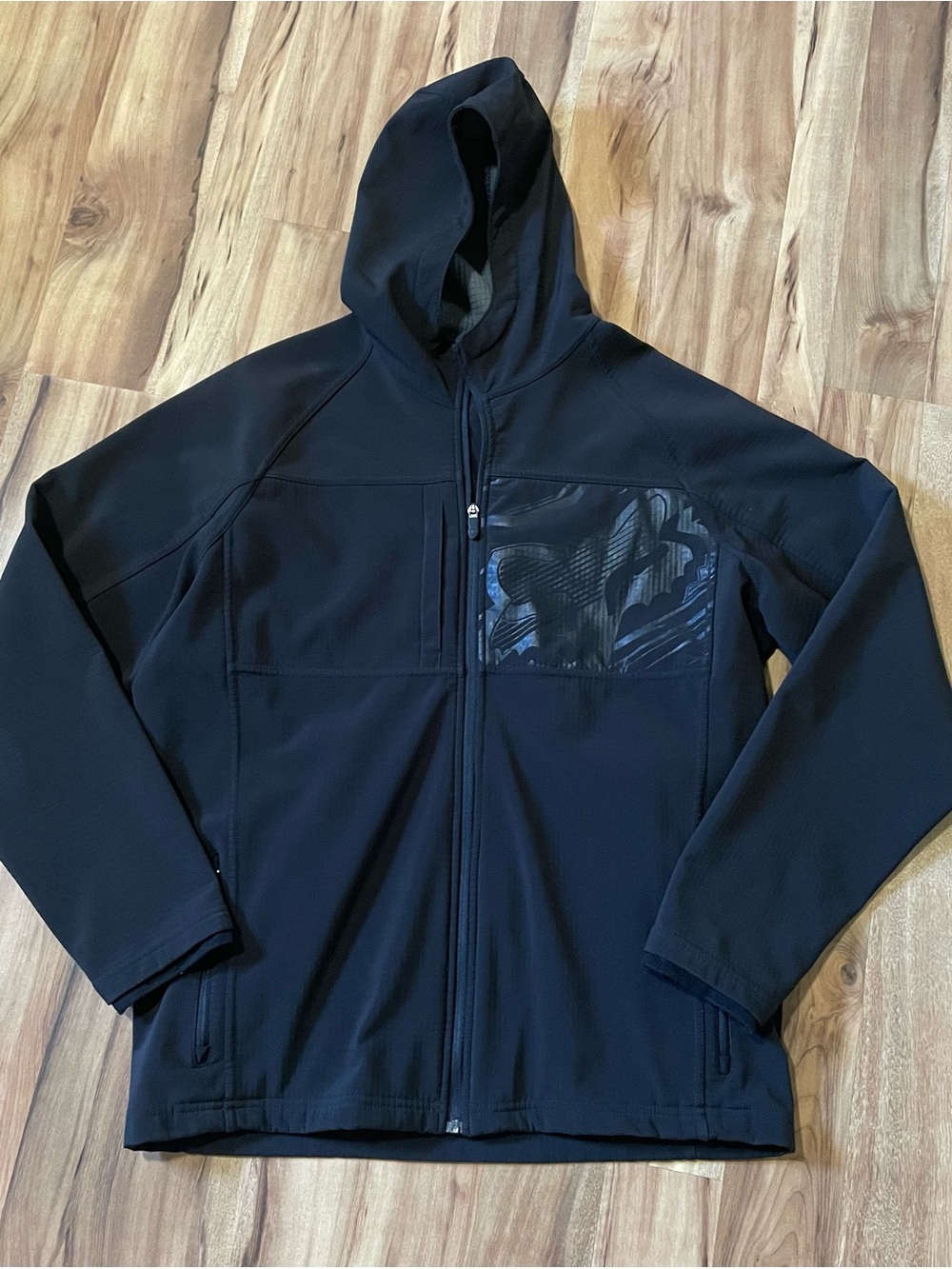Fox Racing Breakaway Softshell Jacket - Black Hooded Moto Tech Coat Sz XL